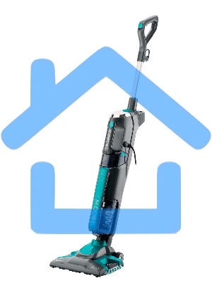 Пылесос паровой вертикальный Starwind SSV9550 темно-серый/голубой (черный/синий), питание от сети, 120 Вт, уборка влажная/паром/сухая, пылесборник 0.5 л