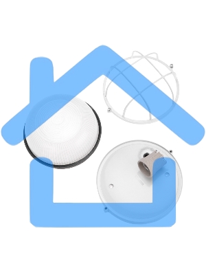 Светильник ЖКХ-03 под лампу круг 190x85мм IP65 Rexant