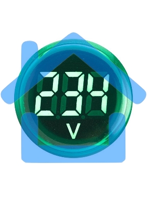 Индикатор значения напряжения ED16-22VD зел. PROxima EKF ed16-22vd-g