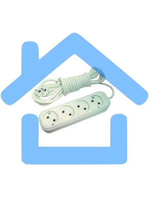 Удлинитель 4х5м без заземл. 10А IP20 Makel MGP144