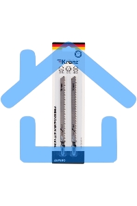 Пилка для электролобзика по дереву KRANZ T301DL 132 мм 6 зубьев на дюйм 6-85 мм (2 шт./уп.)