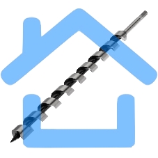 Сверло винтовое по дереву 28х460 мм (шестигранный хвостовик) Kranz