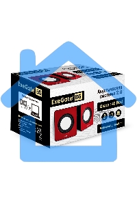 Акустическая система 2.0 ExeGate EX289920RUS Disco 140 Red (питание USB, 2х3Вт (6Вт RMS), 100-20000Гц, красный)