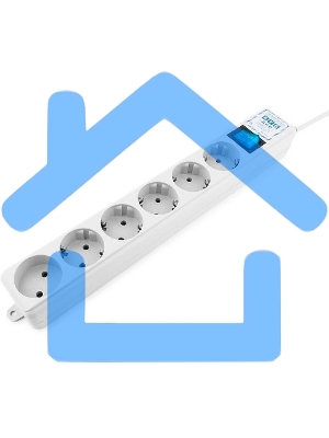 Сетевой фильтр Powercube SPL(5+1)-16B-P-3М-WHITE 3м (6 розеток) белый (коробка)