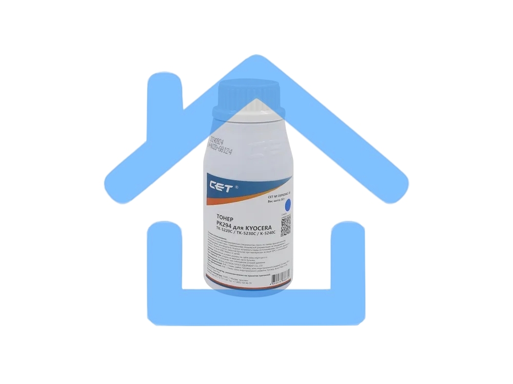 Тонер для KYOCERA ECOSYS M5521cdn/M5526cdw/P5021cdn/P5026cd Cyan (PK294) 50г/бут. (TK-5220C/TK-5230C/TK-5240C) Japan CET