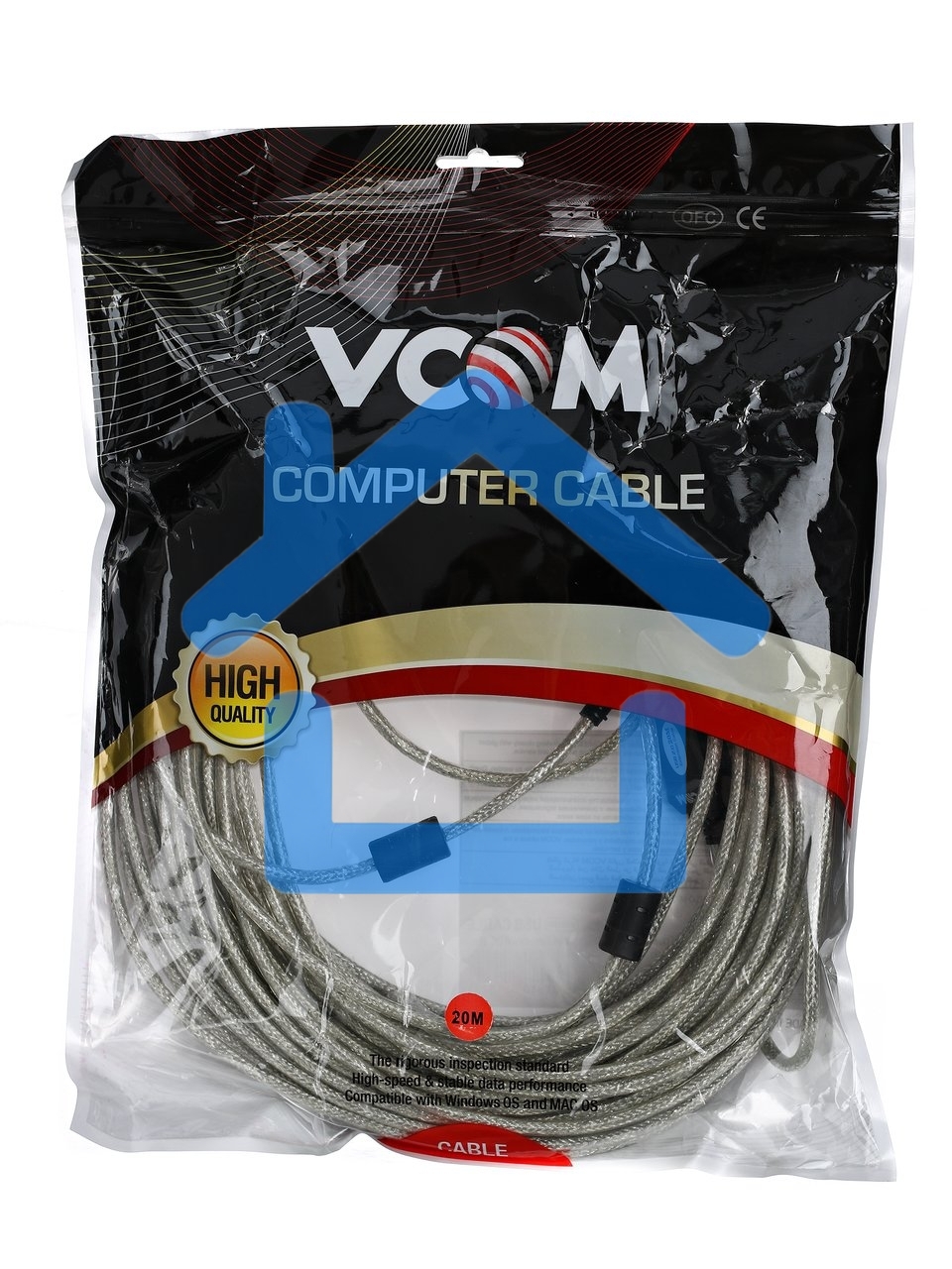 Кабель VCOM VUS7049-20M Кабель-адаптер USB2.0-repeater, удлинительный активный <Am-->Af> 20м