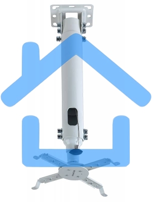 Крепление потолочное Kromax PROJECTOR-100 белый для проектора, 3 ст свободы, наклон 30°, вращение на 360°, от потолка 470-670 мм, нагрузка до 20 кг