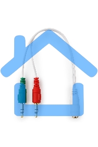 Кабель аудио сигнала Cablexpert, Jack3.5 нушники + 3.5 микрофон-> Jack3.5 4pin, длина 20см, белый