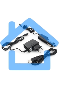 Набор зарядных устройств с Micro-USB разъемом Gembird MP3A-CAR-KIT1 110/220V-5V и 12VDC-5V черный