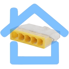 Экспресс-клемма Rexant СМК 2273-205, 5-проводная 0.5-2.5 мм², прозрачная, блистер (5 шт./уп.)