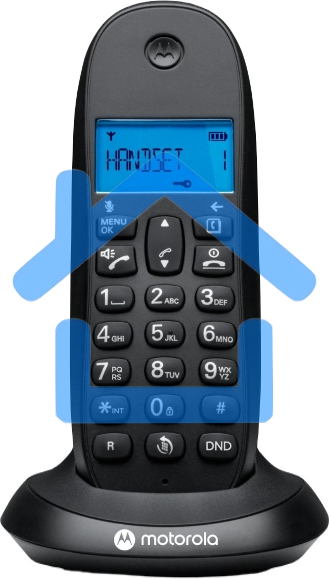 Радиотелефон Dect Motorola C1001СB+ черный АОН