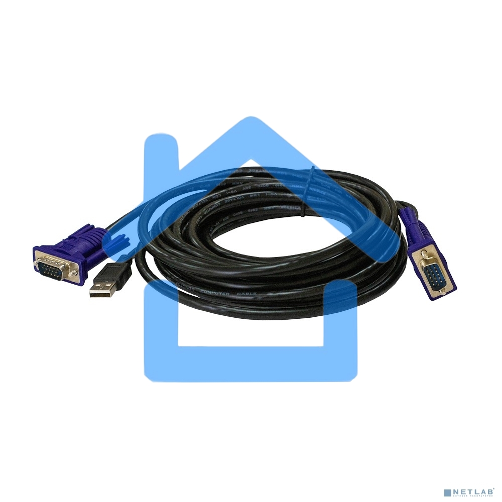 Кабель KVM ORIGO OKVMCU3/A1A с разъемами VGA и USB, 3 м