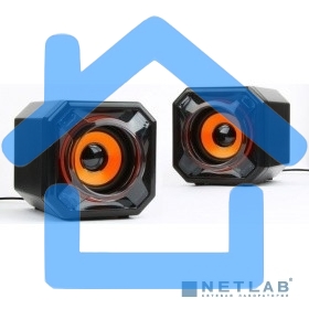Акустическая система 2.0 Gembird SPK-405, пассив. излучатели, черный, 5 Вт, рег. громкости USB-питание