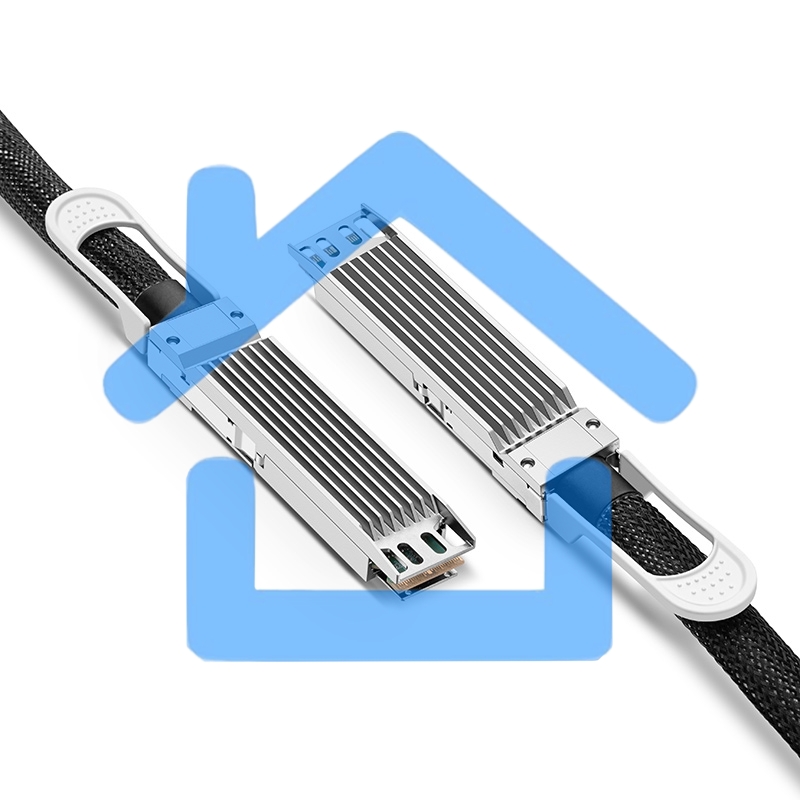 Твинаксиальный медный кабель 0.5m (2ft) NVIDIA/Mellanox MCP4Y10-N00A Compatible 800G OSFP Finned Top InfiniBand NDR Passive Direct Attach Copper Twinax Cable for Quantum-2 Switches
