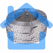 Лента полоса монтажная оцинкованная, перфорированная прямая Rexant, 20х0,70 мм, рулон 25 м