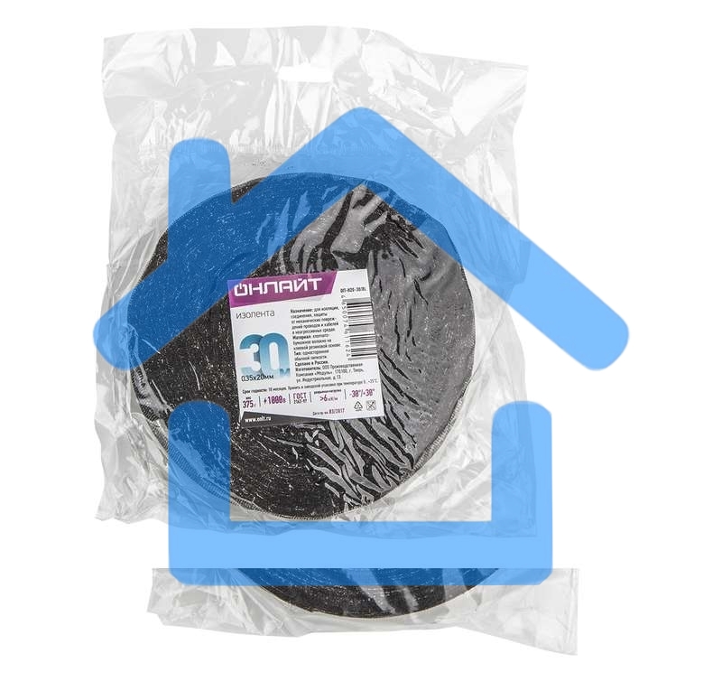 Изолента ХБ 20мм (рул.30м) OIT-H20-30/BL 375г ОНЛАЙТ 61162