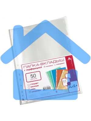 Папка-вкладыш Бюрократ СуперЛюкс -060GSLUX глянцевые А4+ 60мкм (упаковка: 100шт)