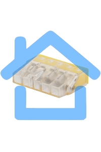 Экспресс-клемма Rexant СМК 2273-205, 5-проводная 0.5-2.5 мм², прозрачная, блистер (5 шт./уп.)