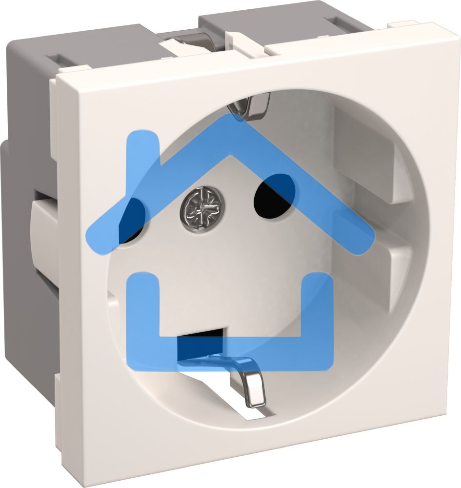 Розетка Iek (CKK-40D-RSZB2-K01-K) РКС-20-30-П-К Розетка с з/к 2к (на 2 модуля) ПРАЙМЕР белая