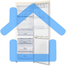 Холодильник Samsung RB33A32N0EL/WT бежевый двухкамерный инвертер 232/118 л морозилка снизу