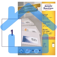 Этикетки Avery Zweckform 3478 A4 70x210мм 297шт на листе/70г/м2/100л./белый матовое самоклей. универсальная Этикетки Avery Zweckform 3478 A4 70x210мм 297шт на листе/70г/м2/100л./белый матовое самоклей. универсальная