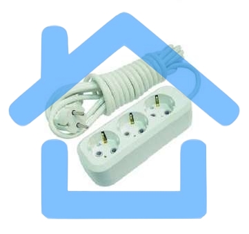 Удлинитель 3 гн 5 м с\з MAKEL MGP134