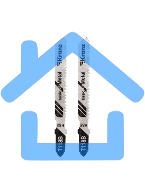 Пилка для электролобзика по металлу KRANZ T118B 76 мм 12 зубьев на дюйм 3-6 мм (2 шт./уп.)