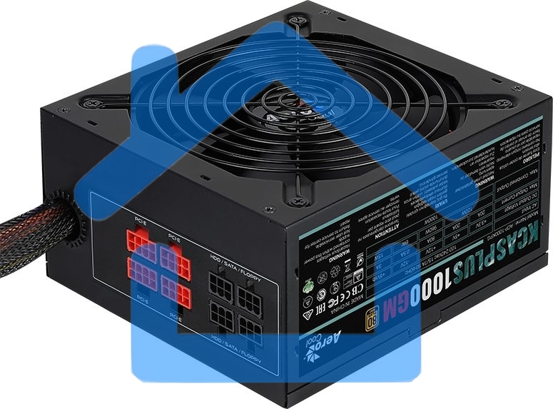 Блок питания Aerocool / Formula KCAS PLUS 1000GM V2 RTL (ACPG-KPK0FEC.12), 1000Вт, 80 PLUS Gold, 140мм, модульный, черный