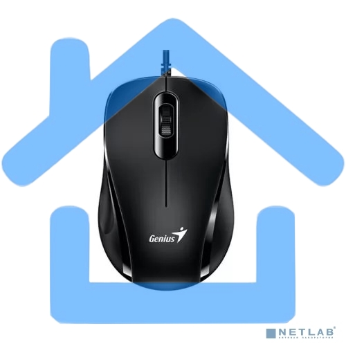 Мышь проводная Genius DX-101 черный, 1200 dpi, USB, кнопки - 3