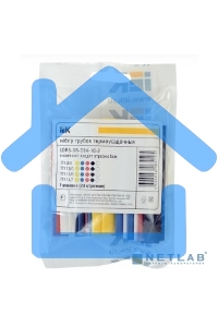 Набор трубок термоусадочных тонкостен. ТТУ 8/4; 10/5; 12/6; 14/7 (ЖЗ; С; К; Ч) 20х8см разноцвет. IEK UDRS-D8-D14-10-1