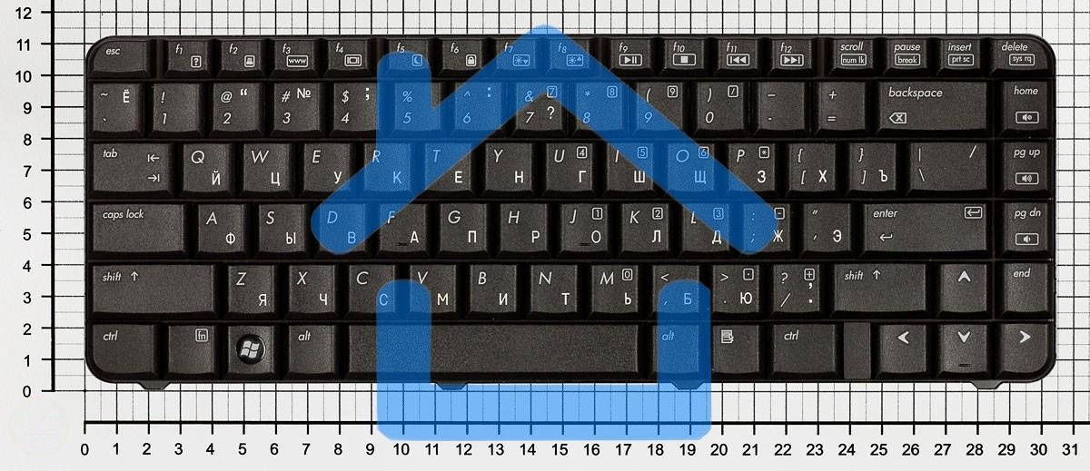 Клавиатура для ноутбука HP Compaq Presario CQ50 черная