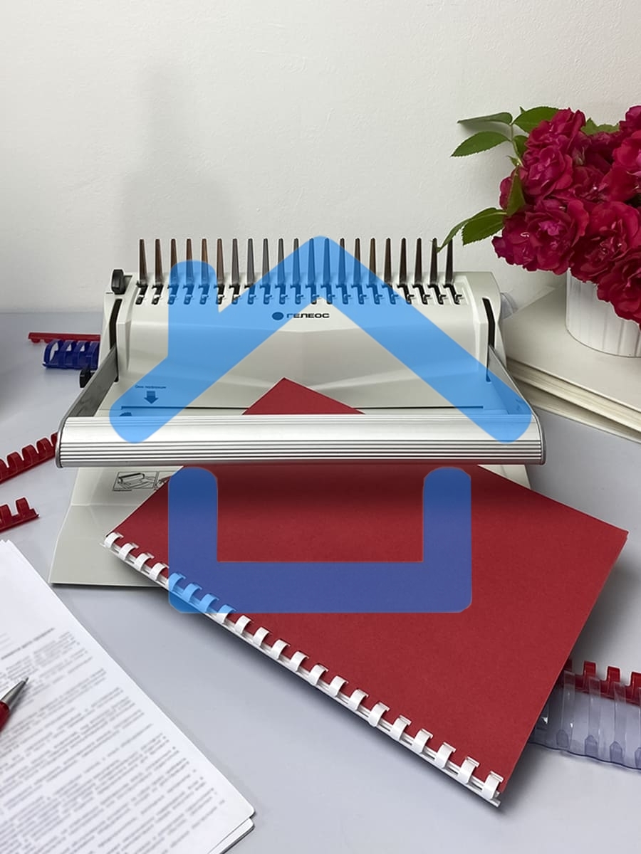 Переплетчик Heleos БП-16 A4/перф.16л.сшив/макс.500л./пластик.пруж. (6-51мм)