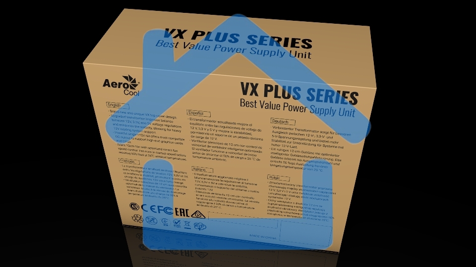 Блок питания Aerocool / Formula VX-700 PLUS RGb, 700Вт, 120мм, черный