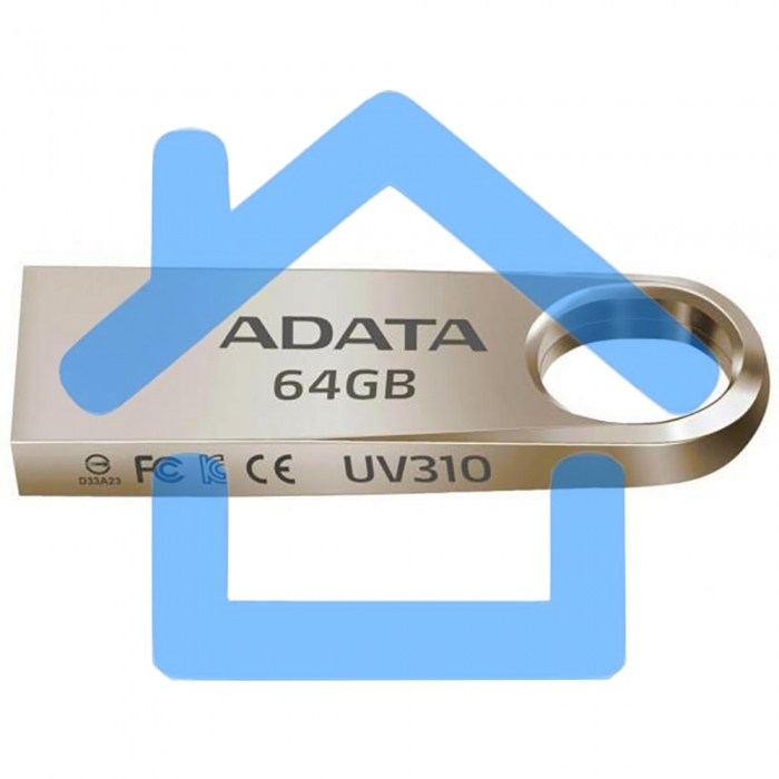 Флешка USB R/W ADATA R/W 64Gb ADATA UV210, USB 2.0, Металлич. Серебро