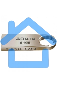 Флешка USB ADATA UV210 (AUV210-64G-RGD), 64 Gb, USB 2.0, R/W 15/5, серебро
