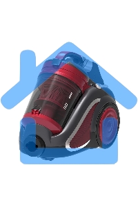 Пылесос BQ VC2208MC красный/серый, 450/2200 Вт, уборка сухая, пылесборник контейнер 4 л