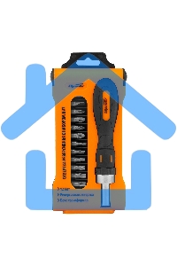 Отвертка реверсивная с набором бит, CrV, 12 шт. Sparta