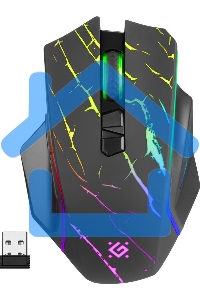 Мышь беспроводная Defender Uran GM-503 черный, 3200 dpi, радиоканал, USB, кнопки - 8