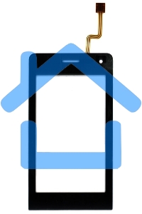 Сенсорное стекло (тачскрин) для LG VIEWTY KU990, черное