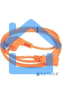 Кабель компьютер-розетка 220V (EURO) <VDE> 1,8 м 3G0,75мм2 VCOM CE021-O, оранжевый