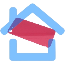 Задняя крышка (стекло) в сборе со стеклом камеры для Apple iPhone SE2, iPhone SE3 красная