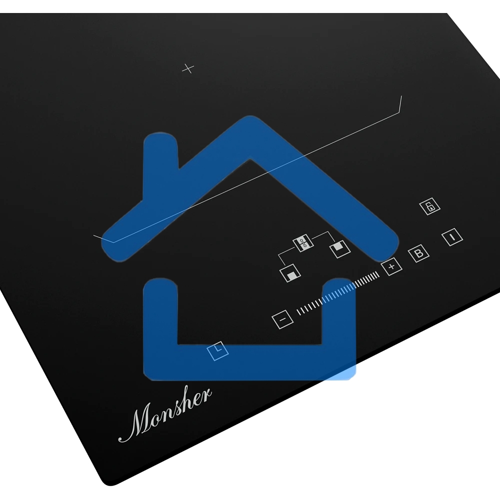Варочная поверхность Monsher MHI 3011, индукция, инвертер, 30 см, 9 уровней мощности, бустер, Stop and Go, автоматическое отключение, таймер, индикатор остаточного тепла, сенсорное/слайдерное управление, черный