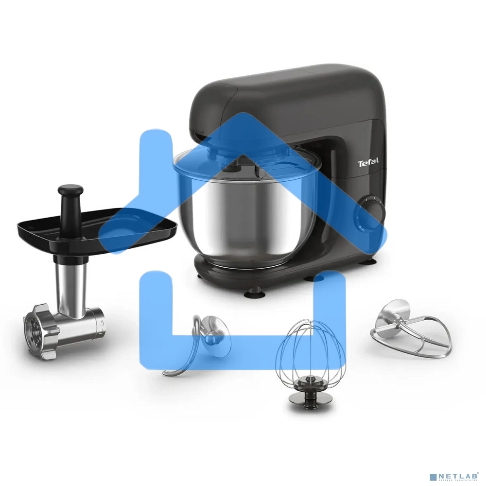 Кухонная машина Tefal Bake Essential QB161H38, черный/серебристый