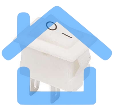 Выключатель клавишный 250V 3А (2с) ON-OFF белый Micro Rexant