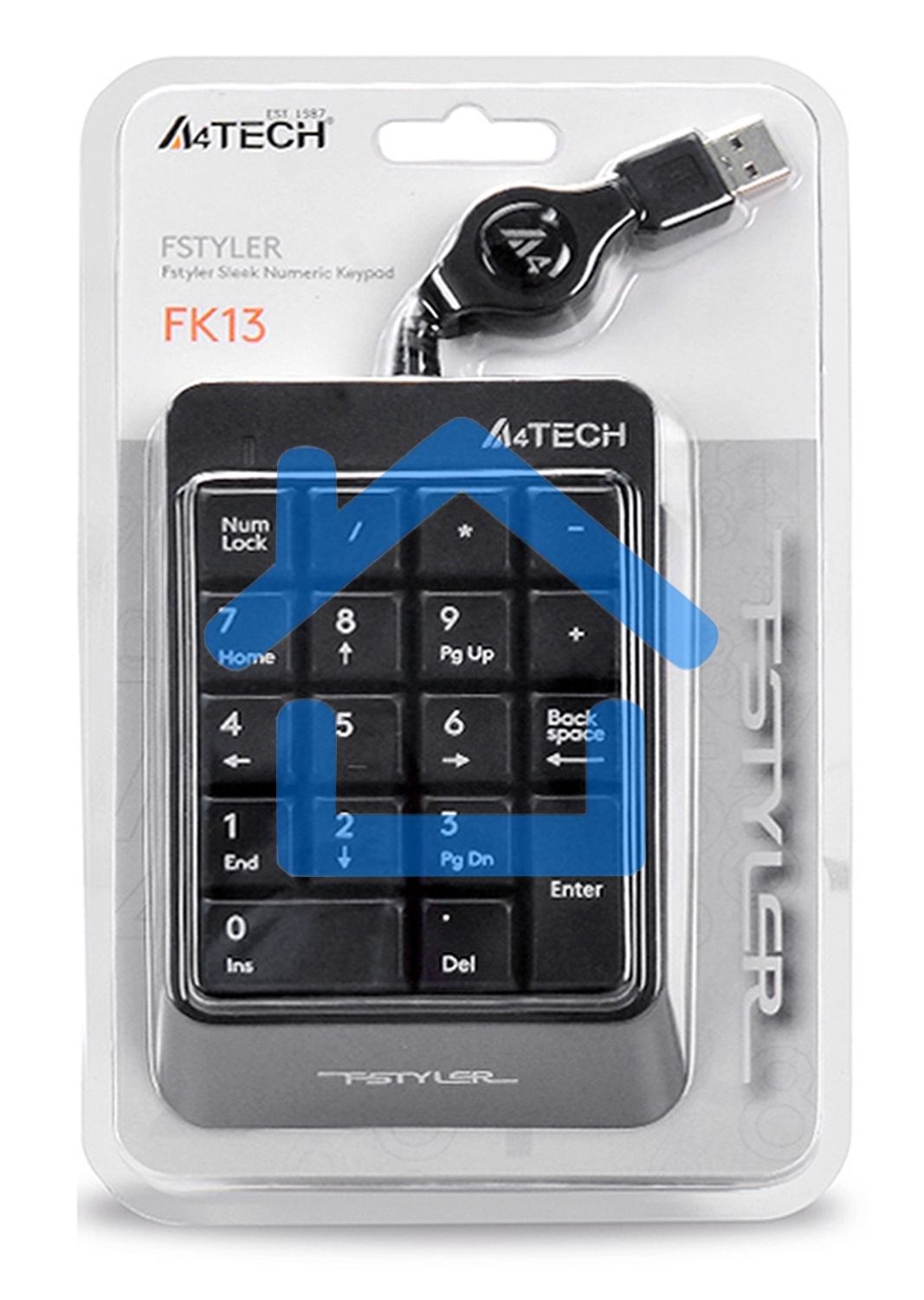 Числовой блок A4Tech Fstyler FK13 проводной, USB, серый