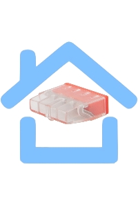 Экспресс-клемма Rexant СМК 2273-204, 4-проводная 0.5-2.5 мм², прозрачная, блистер (5 шт./уп.)