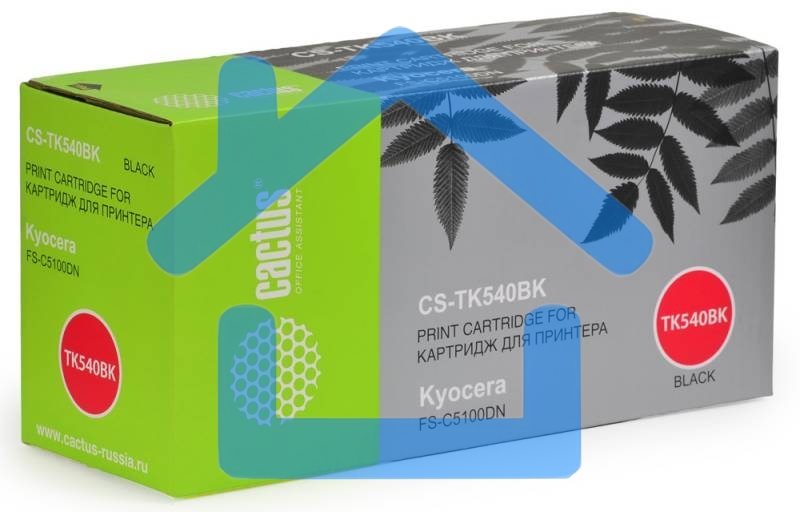Картридж лазерный Cactus CS-TK540Bk черный (5000 стр.) для Kyocera FS-C5100DN