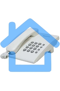 Телефон проводной Panasonic KX-TS2350RUW белый повтор номера, регул-ка громкости, кр.на стену