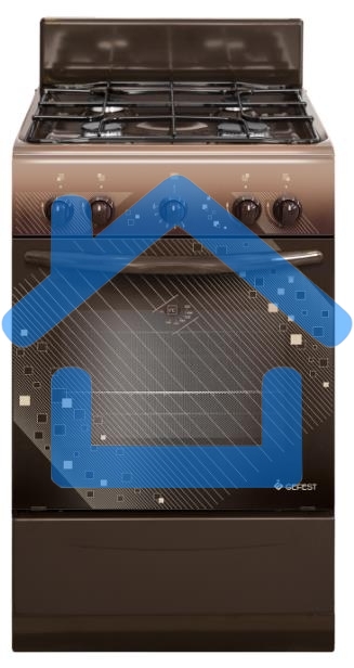 Плита газовая Gefest ПГ 5100 0018 коричневый, конфорок 4 шт, духовка 52 л, 50 см x 85 см x 58.5 см