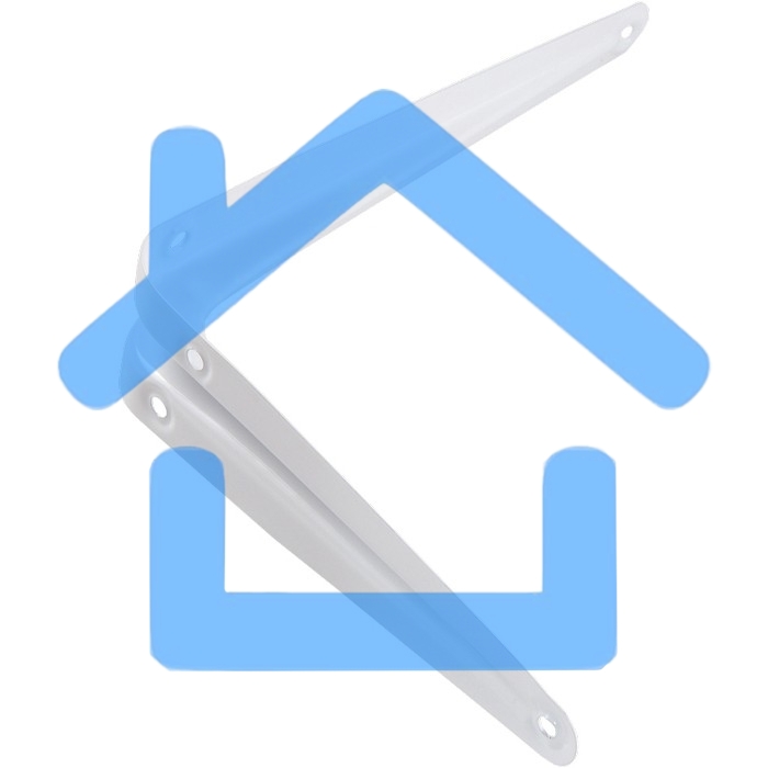 Кронштейн угловой с ребром 100 х 125 мм, белый Сибртех